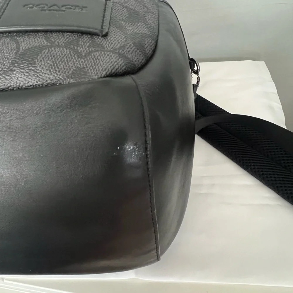 Coach Signature Black and Gray Men's Backpack